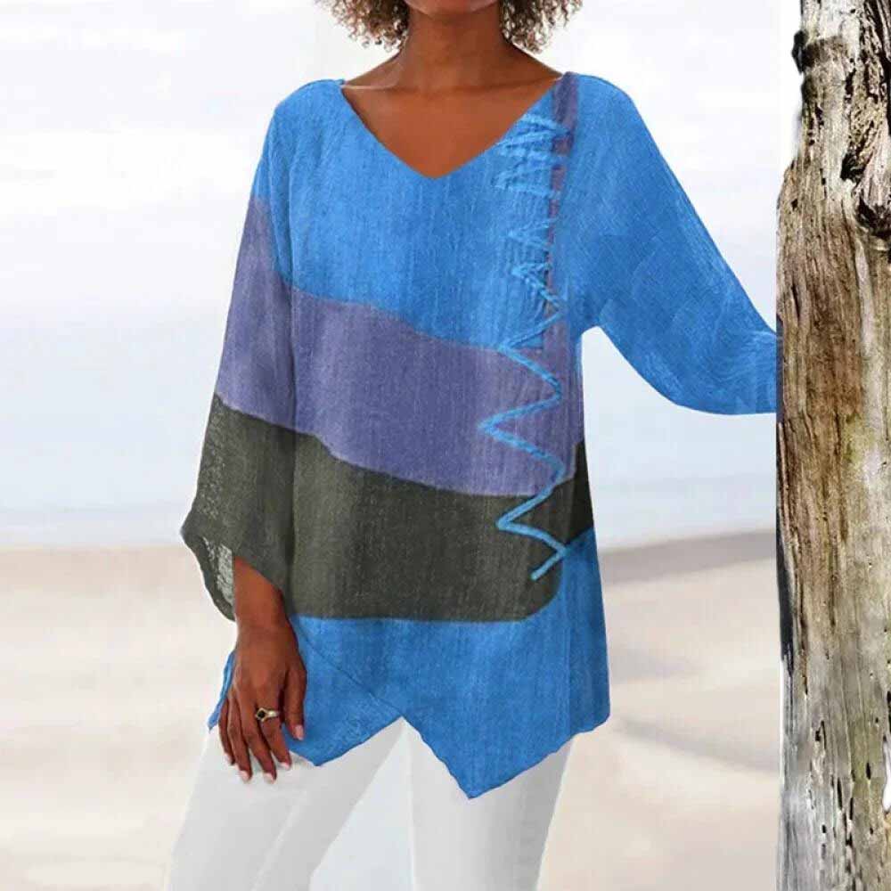 ELODIE | BLUSA ELEGANTE TRICOLORE