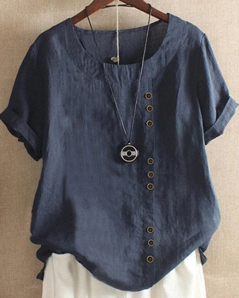 LINDA | BLUSA A MANICHE CORTE DA DONNA