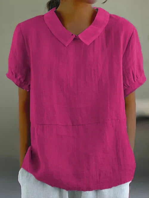 ADELE | BLUSA A MANICHE CORTE ARTIGIANALE