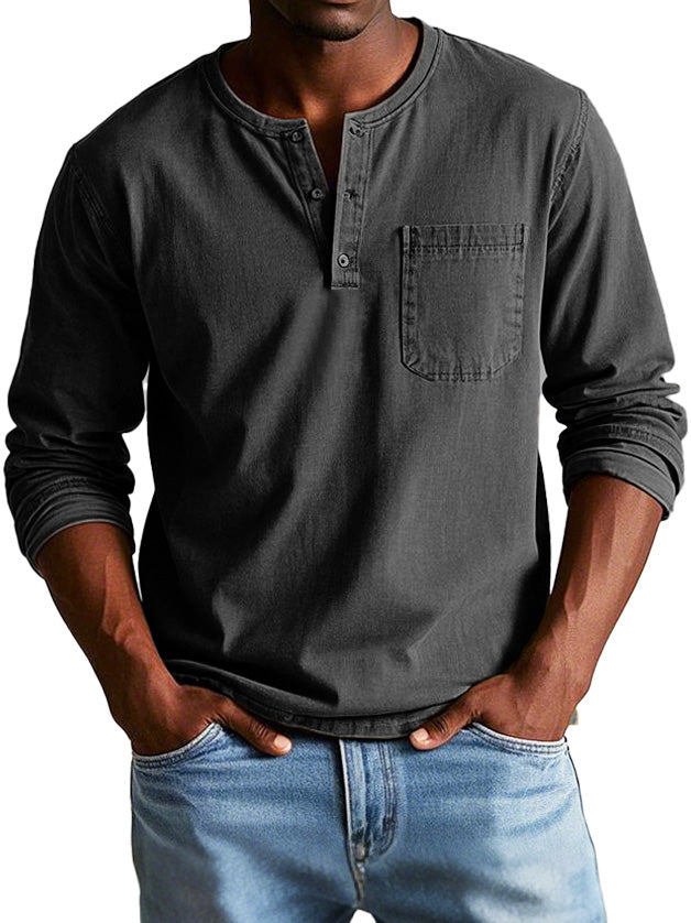 TOMMASO | CAMICIA VINTAGE A MANICHE LUNGHE QUALITA' PREMIUM