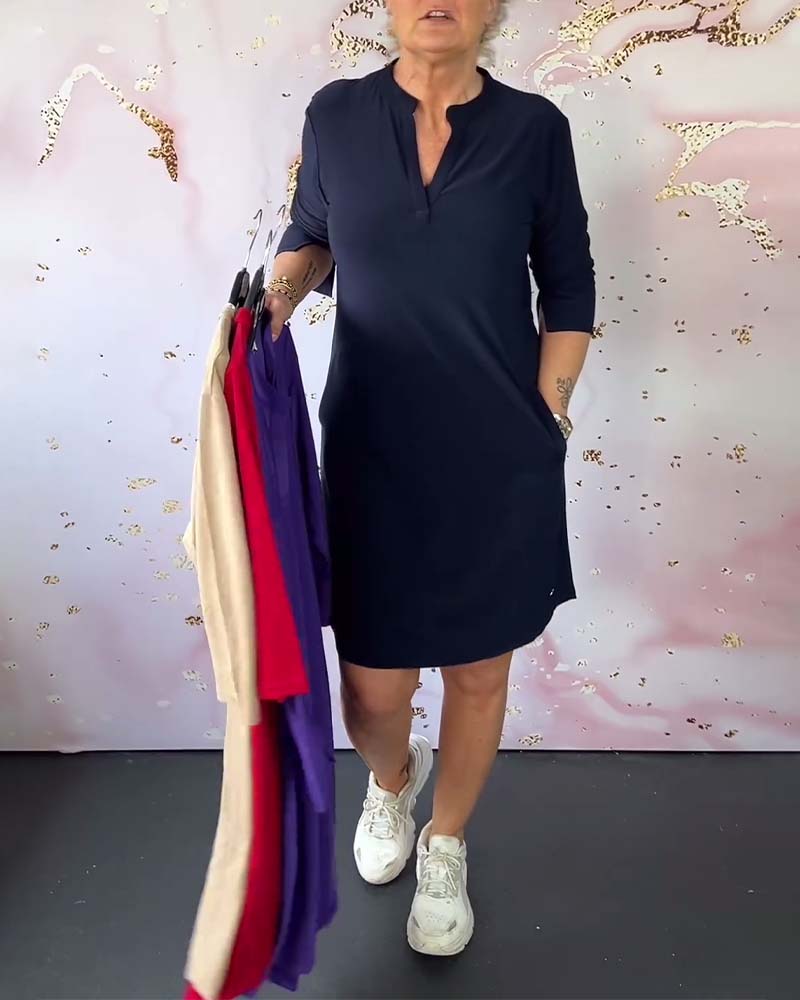 LUCIA | ABITO ELEGANTE CON SCOLLO A V FEMMINILE