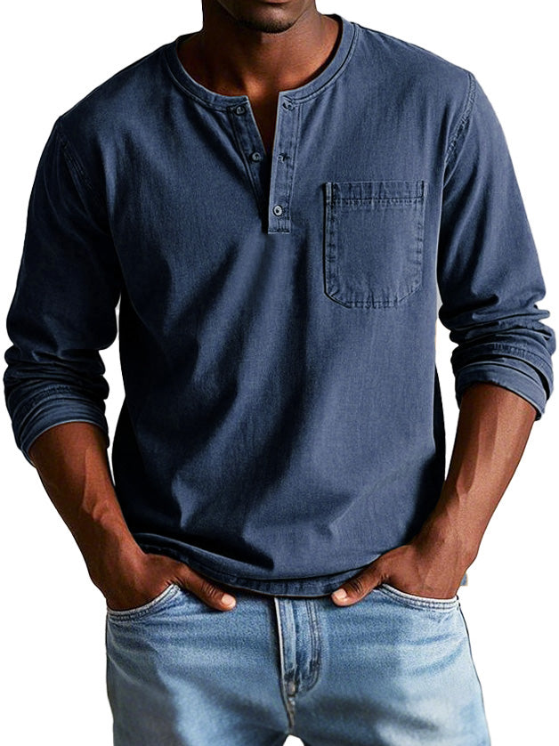 TOMMASO | CAMICIA VINTAGE A MANICHE LUNGHE QUALITA' PREMIUM