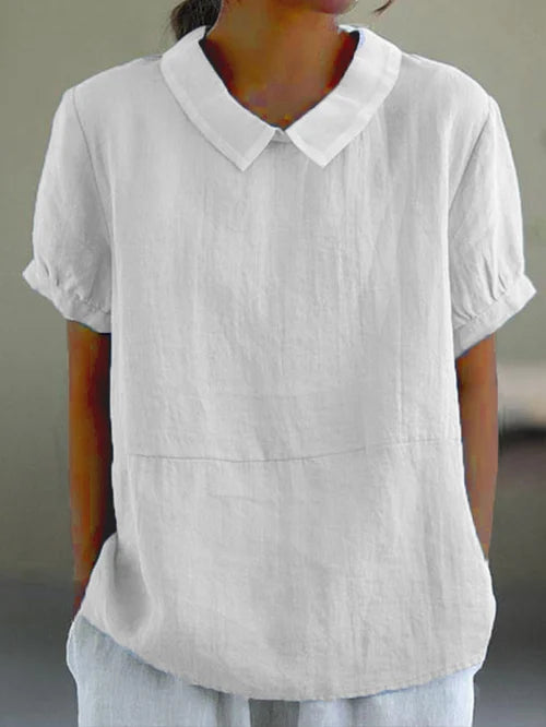 ADELE | BLUSA A MANICHE CORTE ARTIGIANALE