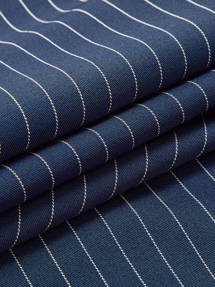 Gemma | Pantaloni a Pinstripe con Pieghe e Gamba Larga