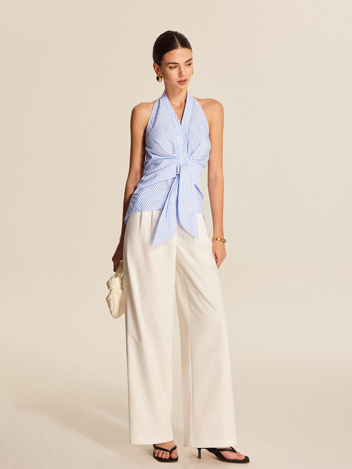 Mia | Top Halter a Righe con Legatura