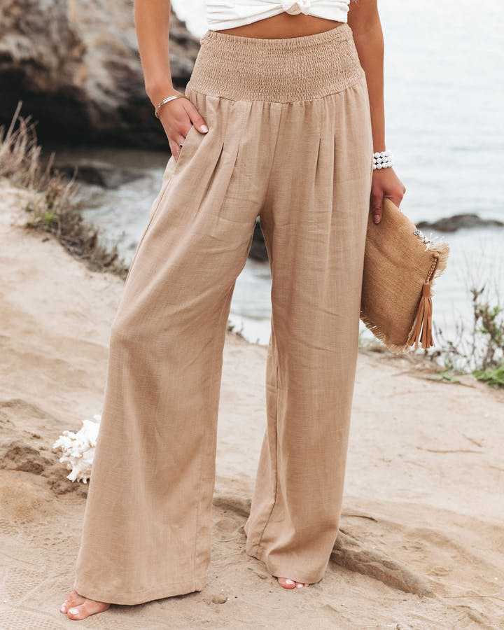 Lara | Pantaloni da spiaggia larghi con gambe ampie