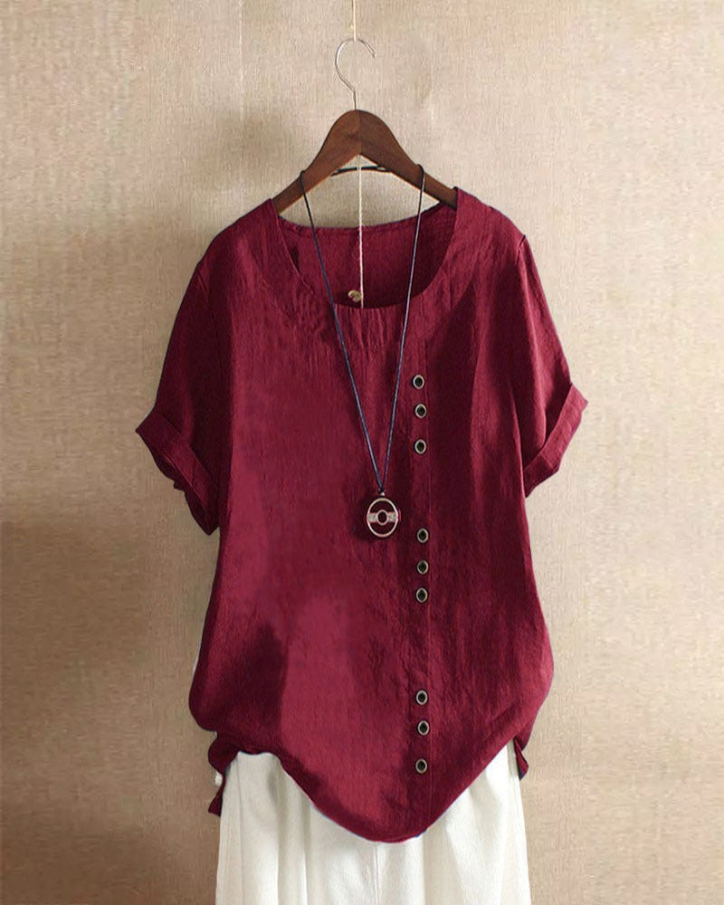 LINDA | BLUSA A MANICHE CORTE DA DONNA