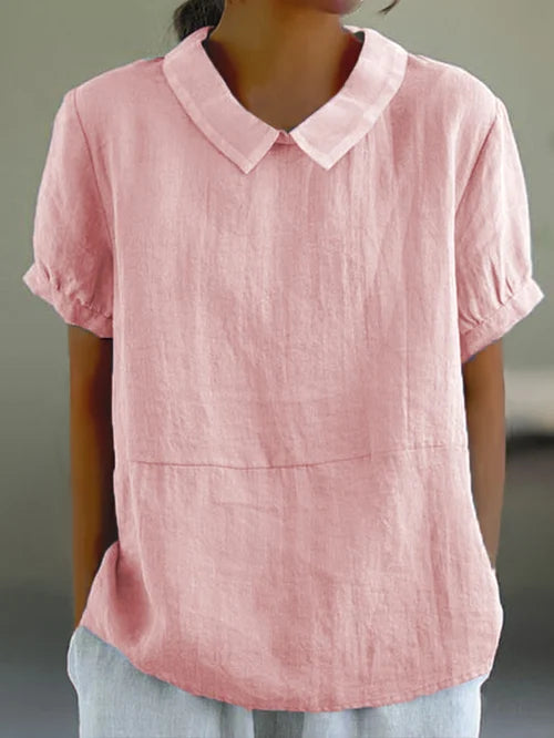 ADELE | BLUSA A MANICHE CORTE ARTIGIANALE