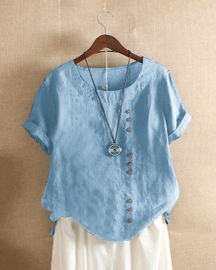 LINDA | BLUSA A MANICHE CORTE DA DONNA